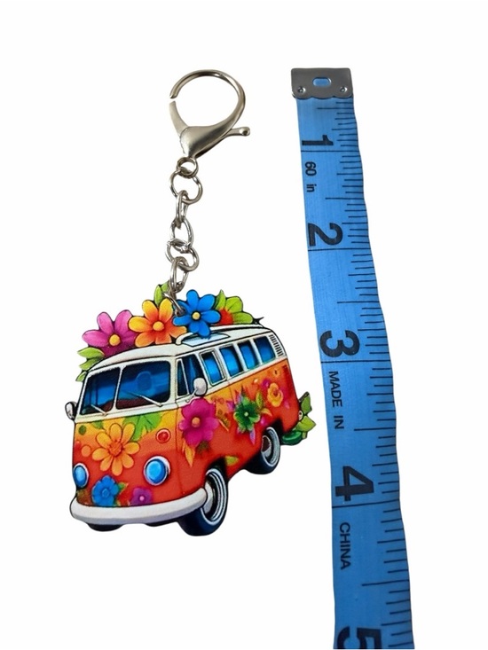 Floral Van Keychain - Picture 3 of 3